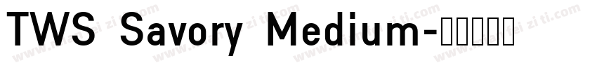 TWS Savory Medium字体转换